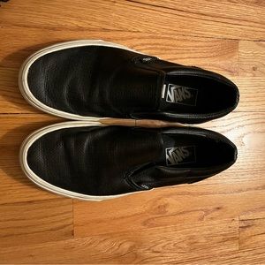 Black Leather Vans